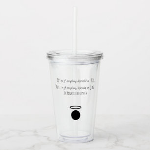 Copo De Acrílico Rua. Ignatius da Loyola Quote Tumbler