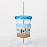 Seu Foto Personalizado Tumbler de Acrílico com Tex