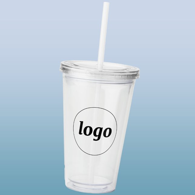 Copo De Acrílico Simples Logotipo de Negócios de Marcas Promocionai (Simple logo business branding promotional acrylic tumbler)