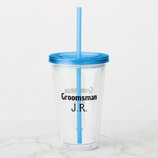 Copo De Acrílico SIMPLES MINIMAL adicione seu nome personalizado pa