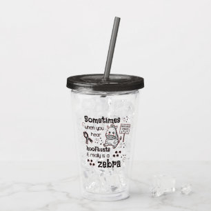 Copo De Acrílico Síndrome de Ehlers-Danlos Sensibilização Zebra