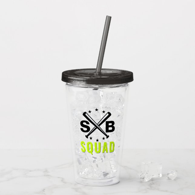 Copo De Acrílico Softball Squad Tumbler (Gelo traseiro)