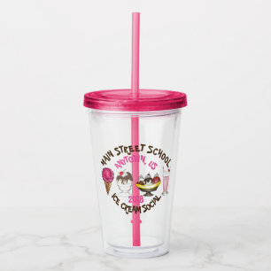Copo De Acrílico Sorvete Social Banana Split Cone Sundae Shake