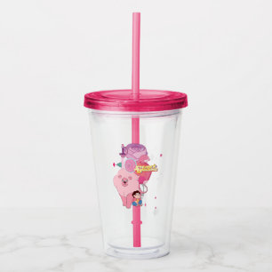 Copo De Acrílico Steven Universe   Rosa Quartz Legado