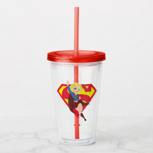 Copo De Acrílico Supergarota DC Super Hero Girls