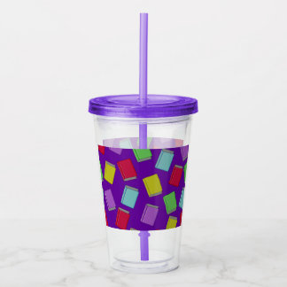 Copo De Acrílico Taça com canudo