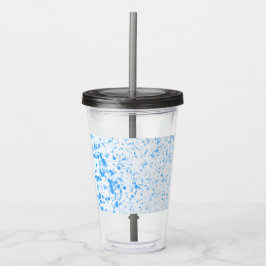 Copo De Acrílico Textura Splatter - Azul