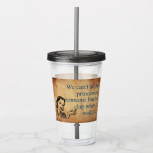 Copo De Acrílico Tinta de 50 engraçada da Princesa SlipperyJoe
