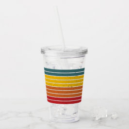 Copo De Acrílico Torres do pôr do sol do arco-íris retrógrado