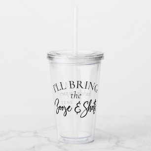 Copo De Acrílico Traga o Booze n Shots   Divórcio ou Festa de Menin