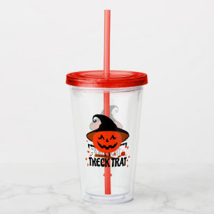 Copo De Acrílico Treck Trat Pumpkin sorrindo