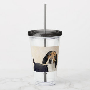 Copo De Acrílico Treing Walker Coonhound Painting - Arte Original