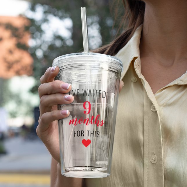 Copo De Acrílico Trendy Red Posta Gravidez Engraçada Citação (Criador carregado)