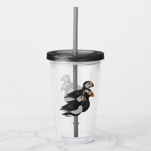 Copo De Acrílico Três Natações Puffin