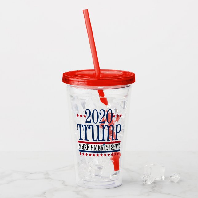 Copo De Acrílico Trump 2020 EUA (Gelo frontal)