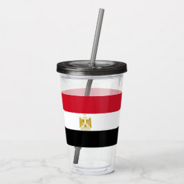 Copo De Acrílico Tumbler Acriílico Patriótico com bandeira do Egito
