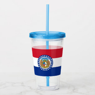 Copo De Acrílico Tumbler acrílico com a bandeira de Missouri