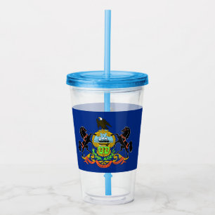 Copo De Acrílico Tumbler acrílico com a bandeira de Pensilvânia