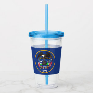 Copo De Acrílico Tumbler acrílico com a bandeira de Utá