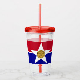 Copo De Acrílico Tumbler acrílico com bandeira de Dallas, Texas
