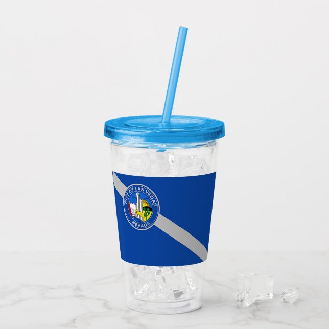 Copo De Acrílico Tumbler acrílico com bandeira de Las Vegas (Gelo traseiro)