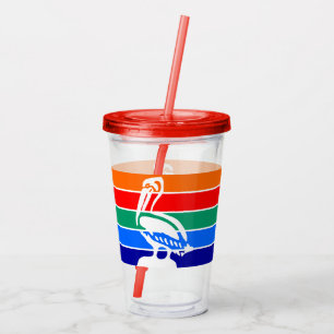 Copo De Acrílico Tumbler acrílico com bandeira de Rua. Petersburgo