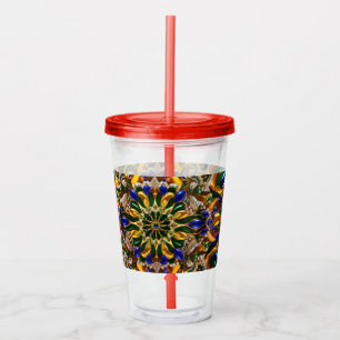 Copo De Acrílico Tumbler acrílico com Design de cores do Brasil