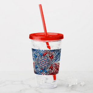 Copo De Acrílico Tumbler acrílico com Design de cores francesas