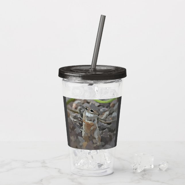 Copo De Acrílico "Tumbler acrílico da bebida de Mikey Funky" (Gelo traseiro)