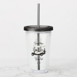 Copo De Acrílico Tumbler Acrílico de Carrinho de Golfe com Tampa