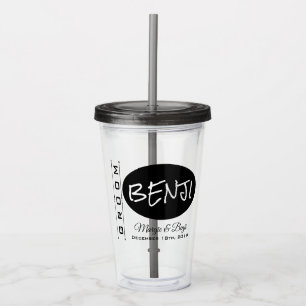 COPO DE ACRÍLICO TUMBLER ACRÍLICO DE CASAMENTO BRUTO PERSONALIZADO
