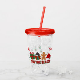 Copo De Acrílico Tumbler Acrílico de Cheer de Natal Personalizável