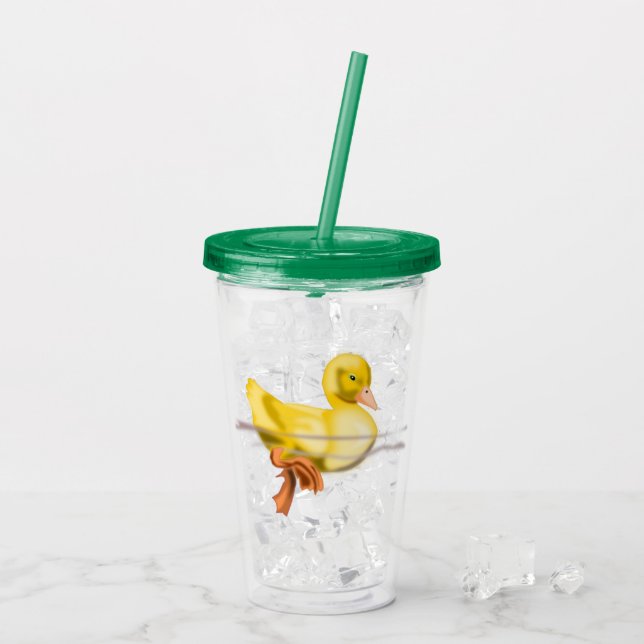 Copo De Acrílico Tumbler Acrílico de Pato Amarelo (Gelo traseiro)
