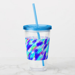 Copo De Acrílico Tumbler Acrílico do Caos Colorido