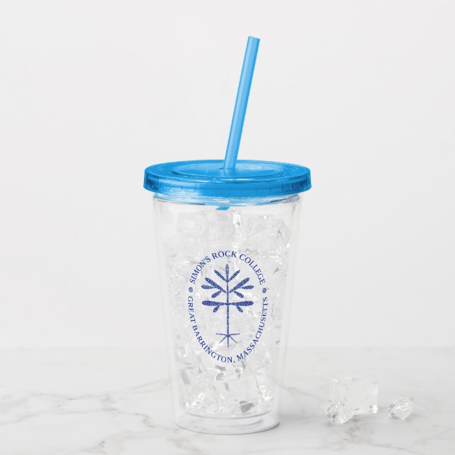 Copo De Acrílico Tumbler acrílico em azul (Gelo traseiro)