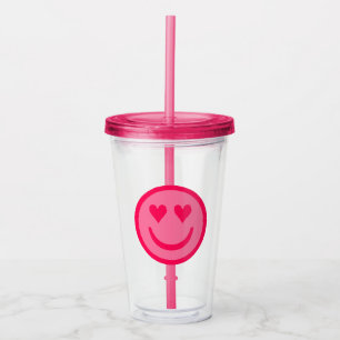 Copo De Acrílico Tumbler Acrílico Feliz Rosto de Pré-Disquete