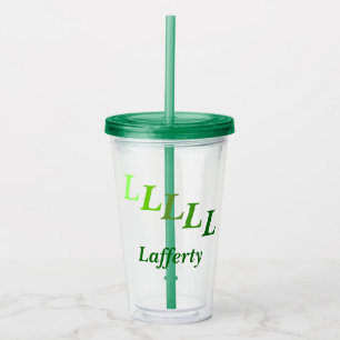 Copo De Acrílico Tumbler Acrílico - Iniciais por etapas, Nome em V