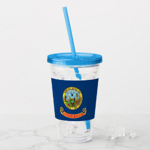 Copo De Acrílico Tumbler acrílico patriótico com a bandeira de