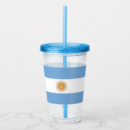 Copo De Acrílico Tumbler Acrílico Patriótico com bandeira da Argent