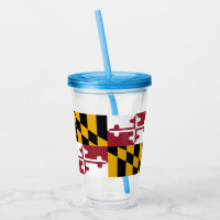 Tumbler Acrílico Patriótico com bandeira de Maryla