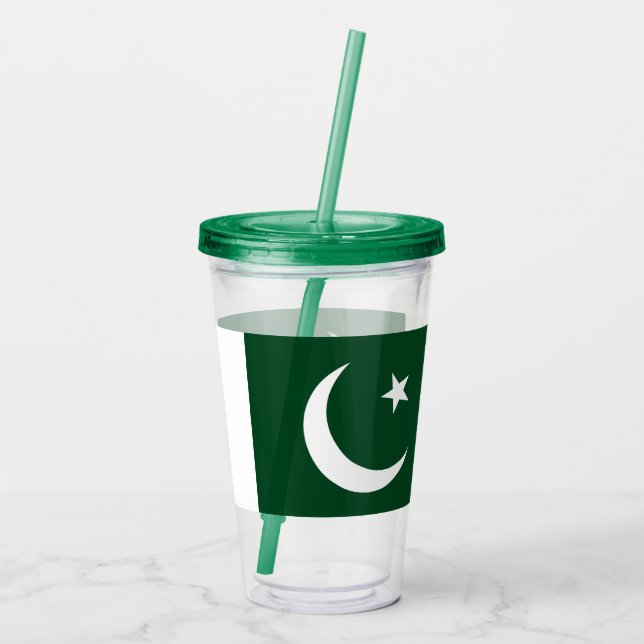 Copo De Acrílico Tumbler Acrílico Patriótico com bandeira do Paquis (Verso)