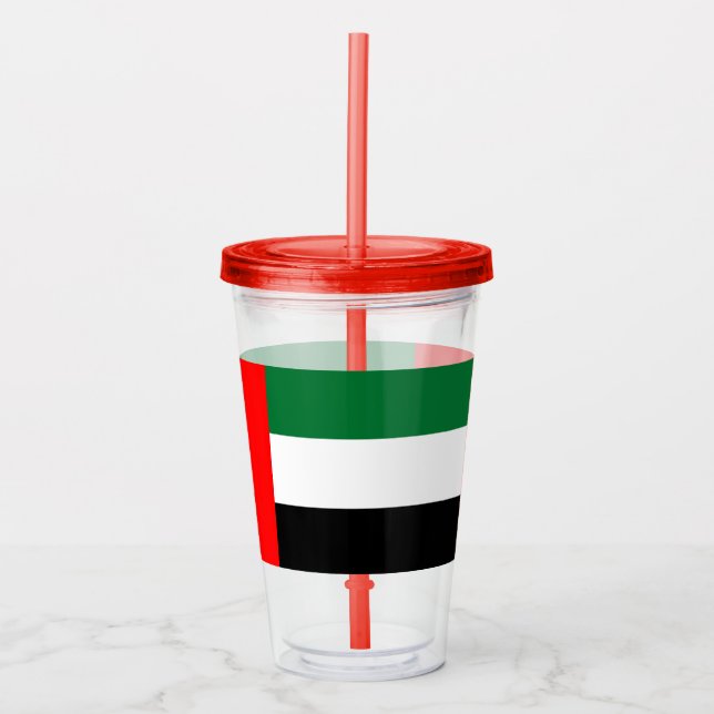 Copo De Acrílico Tumbler Acrílico Patriótico com bandeira dos Emira (Frente)