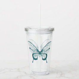 Copo De Acrílico Tumbler de Acrílico Borboleta