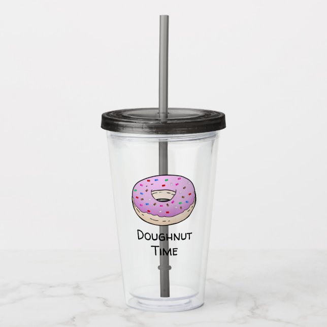 Copo De Acrílico Tumbler de Acrílico com Donut (Frente)