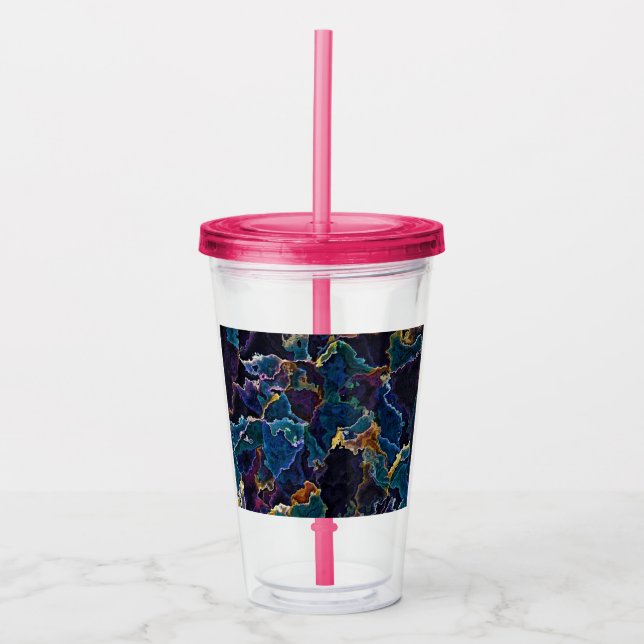 Copo De Acrílico Tumbler de acrílico com manchas de óleo (Frente)