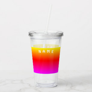 Copo De Acrílico Tumbler de Acrílico com Nome Personalizado com Cor