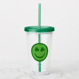 Copo De Acrílico Tumbler de Acrílico com Rosto Feliz de Trevo Prepp