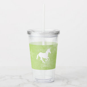 Copo De Acrílico Tumbler de acrílico personalizado do Unicórnio v