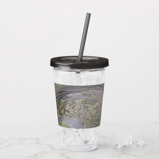 Copo De Acrílico Tumbler de Acrylic Pour Liquid Gold (Gelo traseiro)