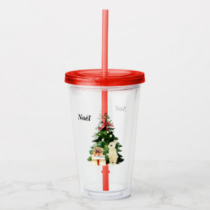 Copo De Acrílico Tumbler de Coelhinho de Natal